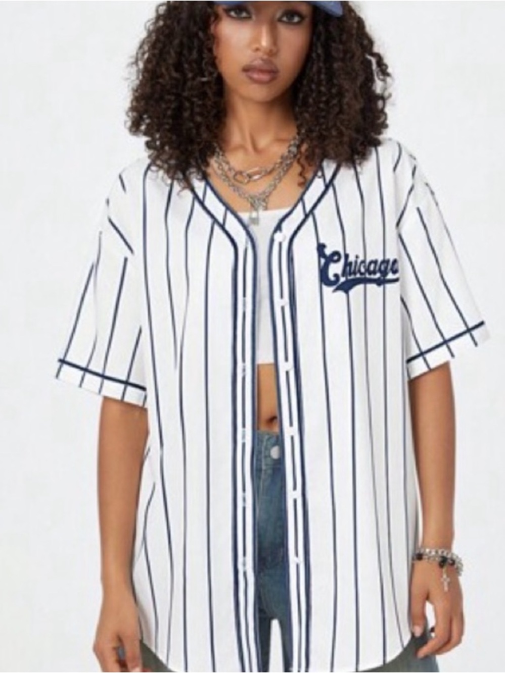 💫 H&M 💫 ATLANTA COTTON BASEBALL JERSEY